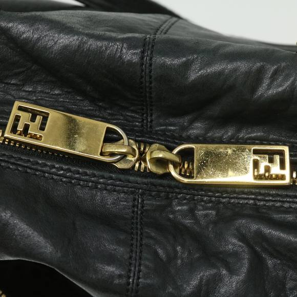 FENDI Tote Bag Leather Black Auth bs1443 - Picture 10 of 10